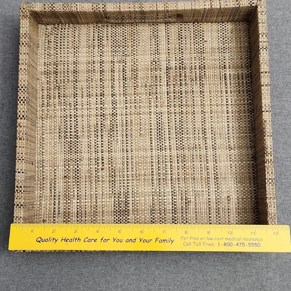 West Elm Square Raffia Tray